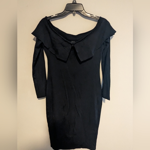 OH CONCEPT COLLECTION Neckline Dress Size M Black - Picture 2 of 2